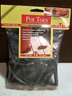 1806296 00046 Plant Pot Toes Stand Black Set Of The 180629000466
