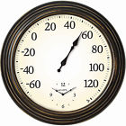 00780a1 Chaney Instrument Co Clock With Thermometer 00780a1 Chaney Instrument Co Clock With Thermometer