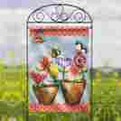 01039nce Gifted Living Black Arc Garden Flag Arbor Stand 033171010394
