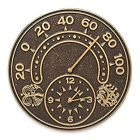 7194554 01752 Whitehall Sun And Wind Indoor Outdoor Wall Clock 719455017524
