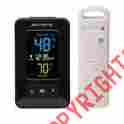 Vgd-013 02023 Acurite Digital Indoor Outdoor Thermometer With Clock Black 072397020237