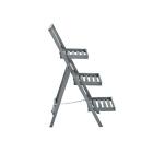 021v002286769000 Linon Gray Folding Planter With Storage Shelves Wooden Flower Pot