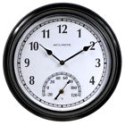 02429l Acurite In Black Traditional Thermometer With Quartz Clock