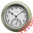 0723979 02470 072397024709 Acu-rite Acurite Rustic Green Outdoor Clock Thermometer 8.5 Inches