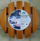 031462563963 Misco New Round Wood Planter Caddie
