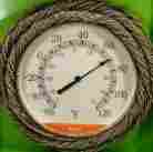 0352246 Rope Weave Garden Treasures New 15 Nautical Outdoor Indoor Thermometer