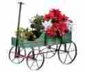 04354 Decor Patio Collections Etc Wagon Decorative Garden Outdoor Yard Rolling Wooden Cart Plant Mini 791435504354