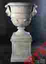 050701rs Drr Large Lion Urn On Base