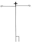 053648200479 Evergreen Flag Dual Arm Metal Garden Stand