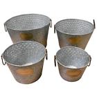 068296221189 Globedecor Galvanized Metal Planter