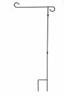 G128-garden 0747719933853 Flag Stand Flagpole Black Wrought Iron