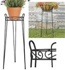 0787186186437 Black Metal Plant Stand 787186186437
