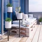 0816949022306 Jamesdar White Black Floor Plant Stand Decorative Outdoor