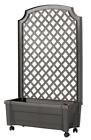 1.416 017783141646 Exaco Grey Calypso Planter With Trellis And Self Watering System