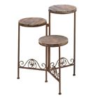 1001091  Gifts Decor And Rustic Finish Triple Planter Table 763615711968
