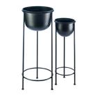 10018491 Pair Metal Bucket Plant Stands 849179036706