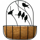 100542610 Panacea Perching Birds Wall Planter W Liner Home Decor Plants Flowers Basket Pot