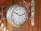 1095293 Groundwork Outside 12 Galvanized Clock With Thermometer Cow Bell New 749394087159