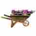 113963 Wheelbarrow Stand Decorative Garden Planter Box Yard Outdoor Home Patio Wood 725481113963