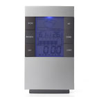 1141953 Lcd Digital Weather Station Indoor Thermometer Hygrometer Alarm Blue Date