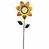 6576413 11815 Home Garden Thermometer Stake Orange Flower Metal Accent 657641118153