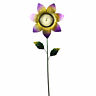 6576417 11817 Home Garden Thermometer Stake Purple Flower Metal Accent 657641118177