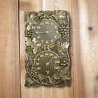1279 Whitehall Products Grapevine Combo Clock Copper Verdi 719455012796