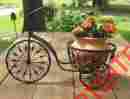 13185 Bicycle Shaped Iron Plant Stand Planter Holder Black Finish Outdoor Patio Garden Decor 817515011977
