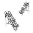 13188 Unbranded Garden Plant Stand Folding Black Metal 3 Tier Indoor Outdoor Planter Decor New 034687513188
