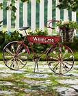 132144-7wp7 Unbranded Welcome Bicycle Planter Yard