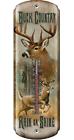 1358 Buck Country Rain Shine River S Edge Rivers Tin Thermometer Hunting Or Indoor Outdoor 643323135808