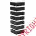 137125 Wood Veneer Pedestal Accent Table Plant Stand Column Pillar Display Mirror Decor 734888356040
