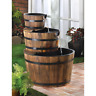13841 Cascading Three Apple Barrel Waterfall Fountain For Outdoor And Patio