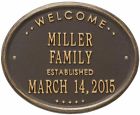 1398 Og Whitehall Products Welcome Family Garden Plaque Finish 719455411681
