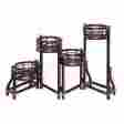 15 25 4 Sk New Interiors Begonia Tier Handmade Rattan Wicker Plant Flower Stand Natural Design Planter