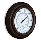 16027 Patio Thermometer Display Hygrometer Decor In Gauge Steel 717972116027