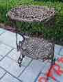6026-ab 16780 Filigree Finish Bronze Stand Table Id Two-tier Antique Plant