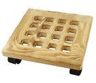 187183 Yeme Roller Plant Stand Garden Square Wood Rolling 600187187183