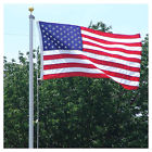 18f-s Steel Flagpole Valley Forge 18 Ft W 3x5 U.s.flag 2x3 State Flag 2 Car Antenna Flags