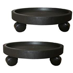 2 Pack Of 11 Inch Heavy Duty Plant Caddy With Wheels Rolling Stand Pot