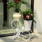 2 Tier White Metal Plant Stand 6902210450641