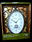 0353076 20055 Westminster Luster Leaf Harrogate Scroll Indoor Outdoor Wall Clock W Thermometer 035307200556