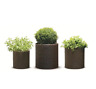 212171 Keter Rattan Resin Planters Round Brown Waterproof Drainage 731161037832