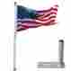 22flpfps002-25-n Yescom 25 Ft Telescopic Aluminum Flagpole Tire Mount Stand Kit 3x5 Flag Ball Pole Top 640671038249