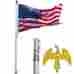 22flpfpt003-16-n Yescom 16ft Telescopic Aluminum Flag Pole Kit W Eagle Top Gold Ball Finial 3x5 640671070171