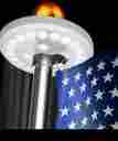 23324433dde Amir Upgrade 24 Led Solar Powered Flag Pole Flagpole Light Auto On Off W