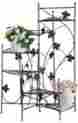 240162 Zingz Thingz Multi Tiered Plant Stand Metal Flower Pot Planter Shelves Climbing Vines 744022424016