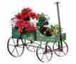 24515 Garden Flower Stand Wagon Cart Plant Decor Yard Outdoor Rustic Mothers Day Gift 700535124515