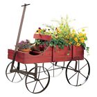 7005351 25321 Wooden Planter Wagon Garden Flower