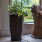 25759 Rolling Wicker Shelf Watering Planter Bhg Portable Flower 689237725759